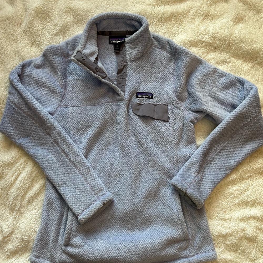 Patagonia Re-tool Snap-T Lilac Beluga pullover